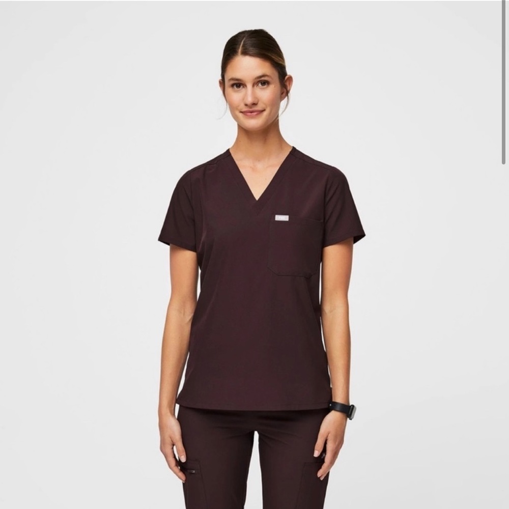 FIGS scrubs dark fig color